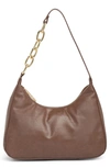 House Of Want Newbie Vegan Leather Shoulder Bag In Brown Lizard