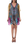 Ranee's Mixed Print Tassel Neck Dress In M-color
