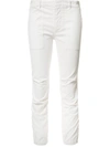 Nili Lotan Stretch Cotton Twill Crop Military Pants In White