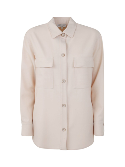 Antonelli Long-sleeve Pocket Detail Shirt In Beige