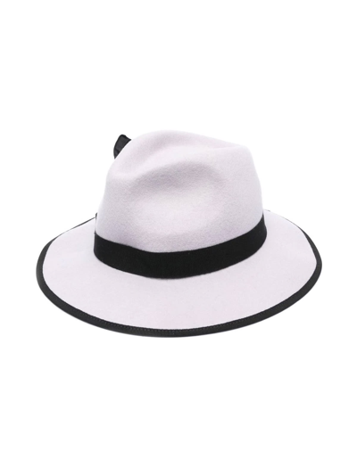 Emporio Armani Classic Woman Hat With Side Rosy In Grey