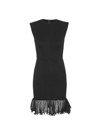Rotate Birger Christensen Dress Heavy Jersey With Frill In Black