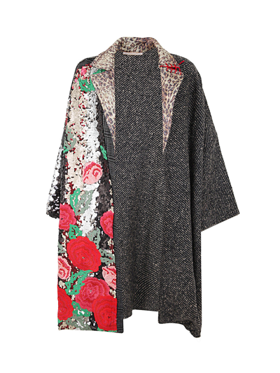 Ermanno Gallamini Tweed Sequined Blazer In Mix Rose