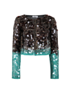 Aviu Sequined Cardigan In Green