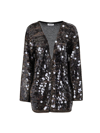 Aviu Sequin-embellished Cardigan In Camel