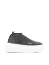 Dkny Mada Slip On Sneaker 63 Mm In Sib Silver Black