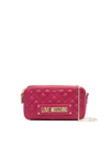 Love Moschino Quilted Small Crossbody In Fuchsia