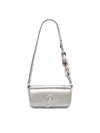 Jw Anderson Tonal Chain Baguette Anchor Bag In Silver