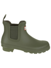 Hunter Original Waterproof Chelsea Rain Boot In Olive Leaf