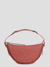 By Far Textured Leather Gib Shoulder Bag With Crocodile Effect And In Pink & Purple
