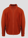 Issey Miyake Arc Pleated Funnel-neck Relaxed-fit Woven Jacket In Yellow & Orange
