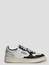 Autry Chunky White Sneakers With Textured Panels In White