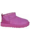 Ugg Classic Ultra Mini Leather Ankle Boots In Carnation
