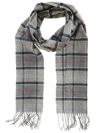 Barbour Fringed Tartan Lambswool Scarf In Modern