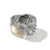 John Hardy 18kt Yellow Gold And Sterling Silver Legends Naga Hammered Diamond Bracelet In Sterling Silver & Gold