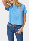 Amo Denim Babe Cropped Crewneck Tee In Tranquil