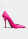 Saint Laurent Instinct Silk Stiletto Pumps In Hype Rose