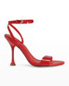 Marc Fisher Ltd Calisty Ankle-strap Sandals In Medium Red
