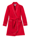 Petite Plume Cotton Flannel Robe In Red