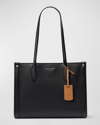 Kate Spade Medium Calf Leather Tote Bag In Black