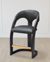 Emporium Home For William D Scott Delia Ebony Cerused Counter Stool