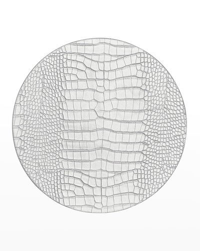 Kim Seybert Croco Holiday Placemat In Silver