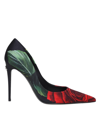 Dolce & Gabbana Décolleté 105mm Rose-print Pumps In Black/red