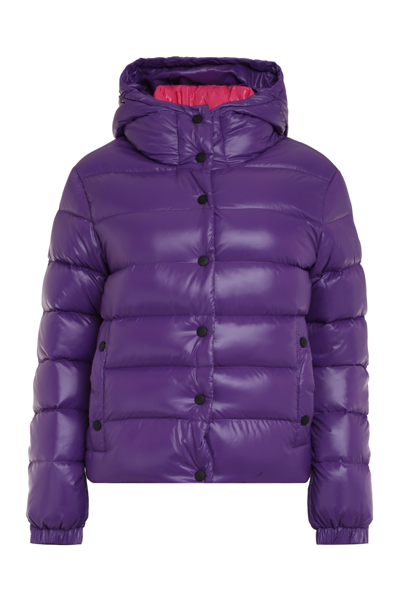 Add Hooded Down Jacket In Purple