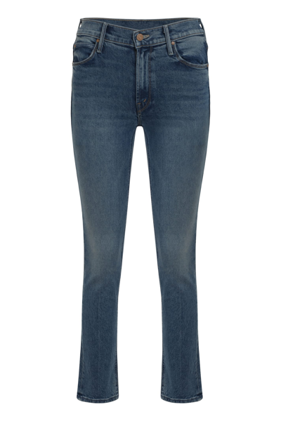 Mother The Mid Rise Dazzer Ankle Straight Leg Jeans In Denim