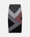 Stella Mccartney Stella By Stella Striped Patchwork Knit Midi Skirt In Multicolour
