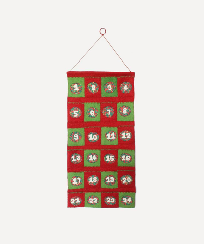 Unspecified Liberty Print Felt Advent Calendar In Red