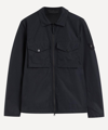 Stone Island Ghost Zip-up Overshirt In Black