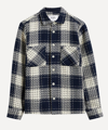 Wax London Whiting Marine Beatnik Button-up Overshirt In Navy