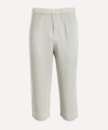Issey Miyake Mens Core Pleated Straight Leg Trousers In Pearl Grey