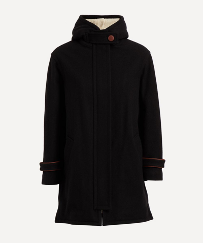 Sessun Auguste Hooded Coat In Black