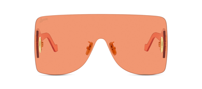 Loewe Anagram Nylon Shield Sunglasses In Red
