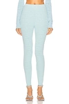 Givenchy 4g Pointelle Knit Leggings In Blue