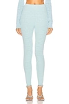 Givenchy 4g Pointelle Knit Leggings In Aqua Marine
