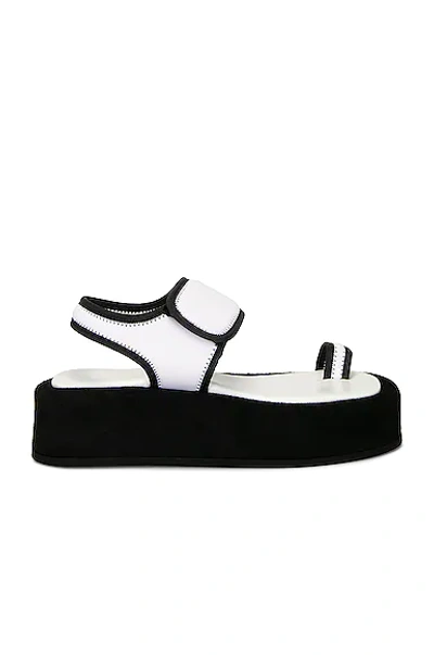 Wardrobe.nyc Neoprene And Suede Platform Sandals In Black, White