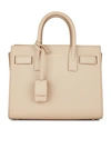 Saint Laurent Sac De Jour Calfskin Top-handle Bag In 9607 Seasalt