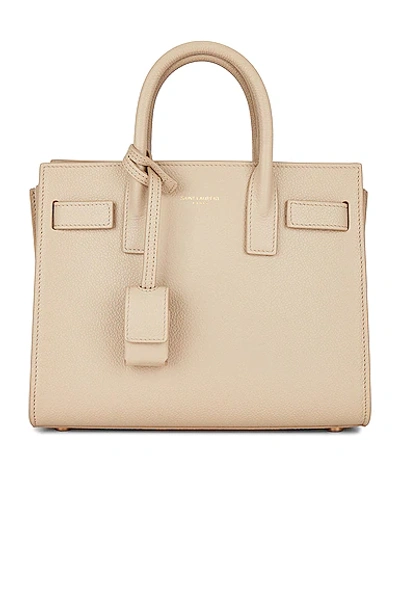 Saint Laurent Sac De Jour Calfskin Top-handle Bag In 9607 Sea Salt