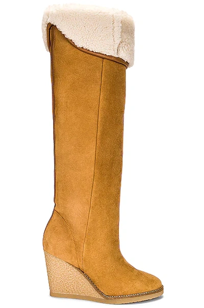 Isabel Marant Tilin Wedge Boots In Natural