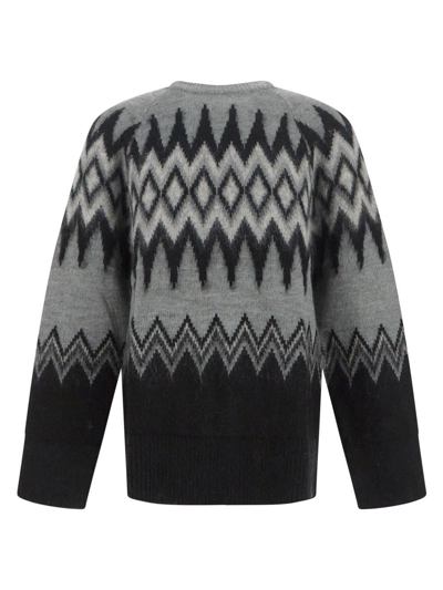 LANEUS KNITTED GEOMETRIC JUMPER,MGU575CC6VAR1