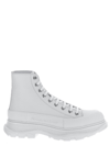 Alexander Mcqueen Round Toe Boots In White