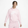 Nike Sportswear Club Fleece Men's Graphic Pullover Hoodie In Pink Foam,pink Foam,white