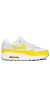 Nike Wmns Air Max 1 Sneakers Tour Yellow In Photon Dust  Tour Yellow & Wolf Grey