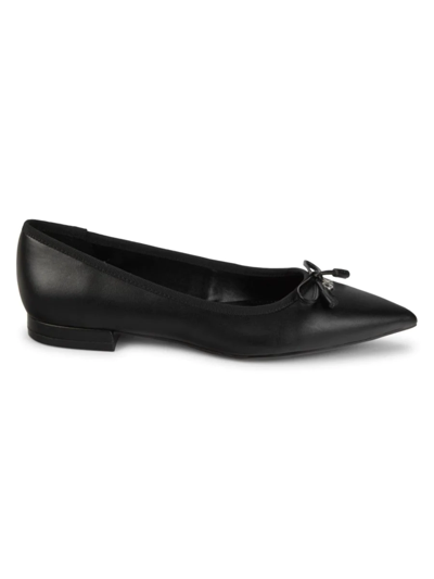 CALVIN KLEIN WOMEN'S KIRRA 2 LEATHER BALLET FLATS 