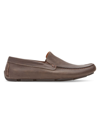 Rockport Rhyder Venetian Mens Leather Cushioned Footbed Loafers In Brown