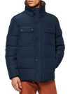Marc New York Godwin Water Resistant Puffer Coat With Faux Fur Collar In Ink