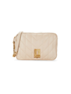 Karl Lagerfeld Lafayette Leather Crossbody In Shell